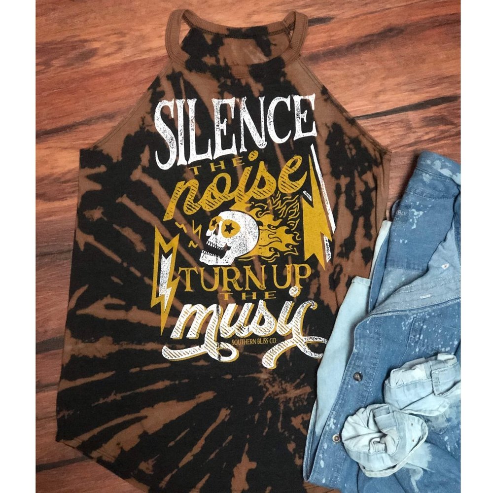 Silence the Noise Bleached Tank